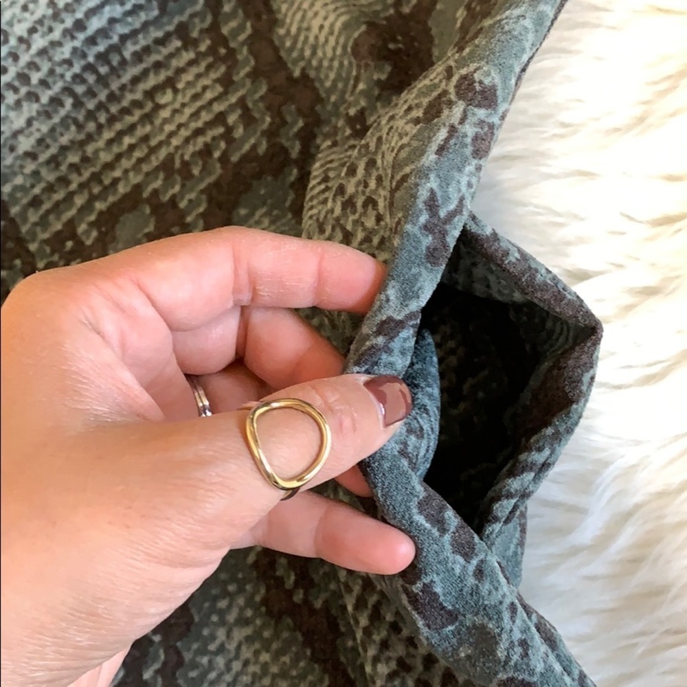 Olivaceous Snakeskin Python Print Romper - image 7